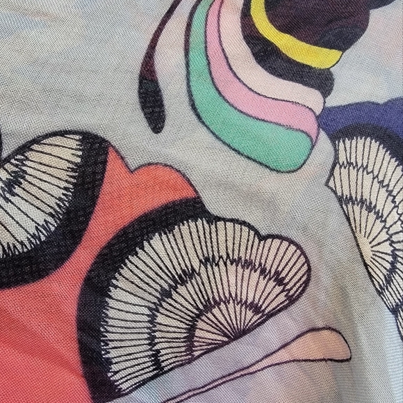 Vera Bradley Soft Fringe Scarf Wrap Butterfly By NWT - Picture 5 of 8